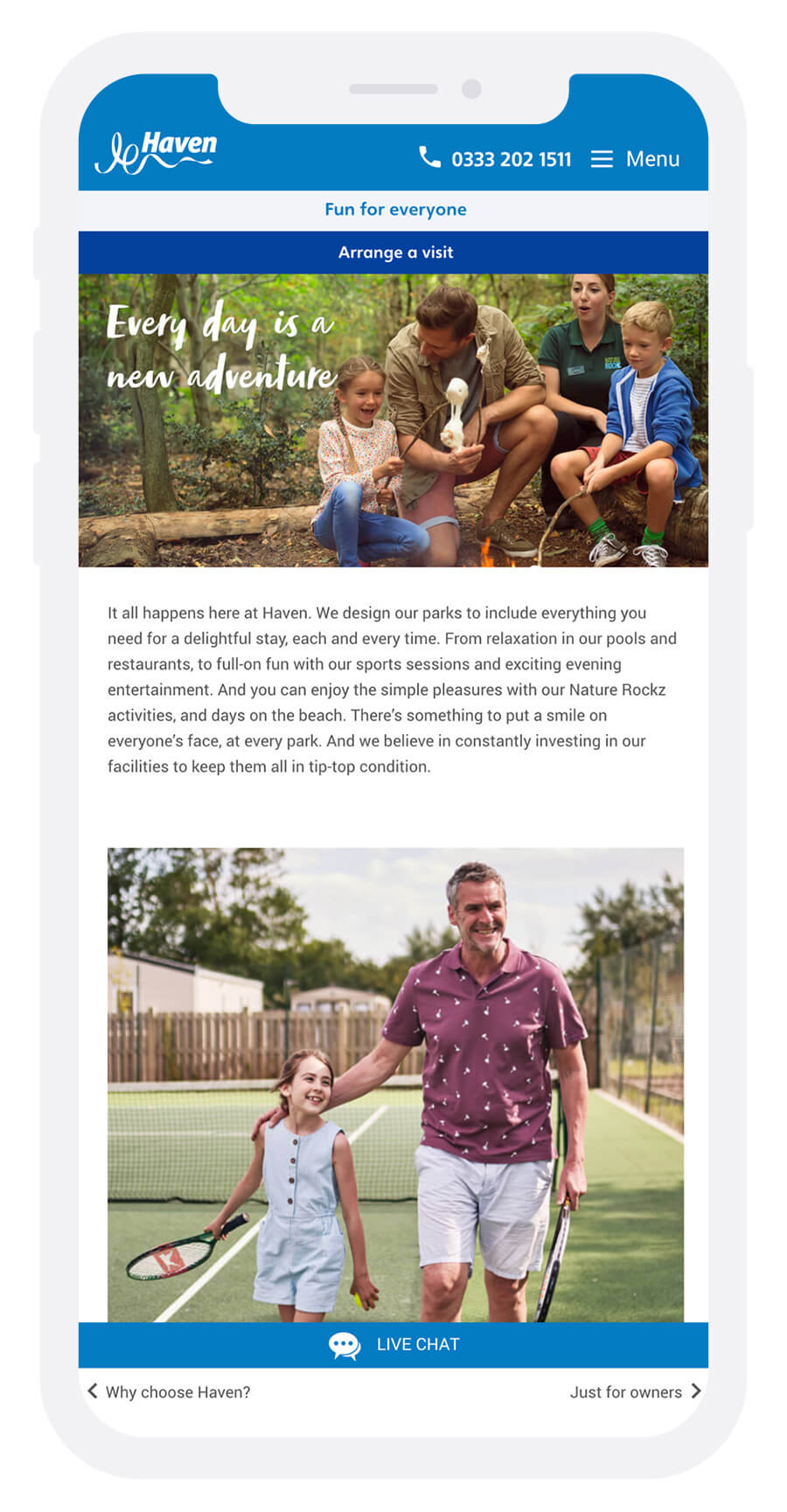 Mint website about us page on an iphone