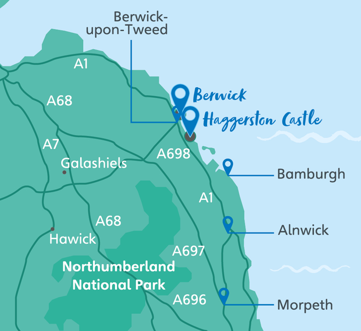 Northumberland map