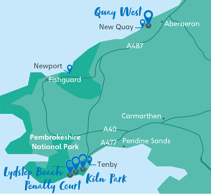 South Wales map