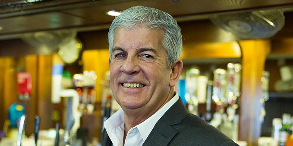 Close-up of Peter Bell, Manager of East Ham Working Men’s Club